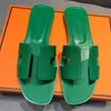 Luxe Oran diapositives pantoufle Designer sandales plates Mules en cuir véritable diapositives de plage chaussures d'été casual tongs
