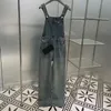 Damesjeans, 2023 Designer Spring Summer Luxury Brand Retro overalls zijn flodderig en afslanken, terwijl high-end rechte pijlengte-lengte broek