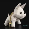 مصمم الكرتون حيوان صغير الكلب الإبداعي ملحقات سلسلة مفاتيح مفتاح حلقة بوالد جلدية نمط