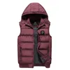 Mannen Donsparka 5XL Heren Vest Jas Winter Waterdicht Warm Mouwloos Mode Capuchon Casual Herfst Dikker Vest J231107