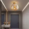 Modern takbelysning minimalistisk nordisk textur Led Glass Taklampa Aisle Corridor Lamp Creative Living Room Lights E27