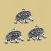 Charms Antique Silver Plated Cute Hedgehog Animals Easter Pendants For Diy Keychain Jewelry Making Findings Supplies Accessories