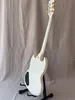 Anpassad tre pickups elektrisk gitarr med guldhårdvara tremolo -system Beige Pure White