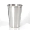 16oz Stainless Steel Pint Cup Metal Beer Mug Unbreakable BPA Free Ecofriendly For Drinking Drinkware Tools