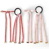 Accessori per capelli Ragazze Tessuto per bambini Nastro ondulato Fiocco Fermagli per capelli Moda per bambini Clip superiore Elastico casual