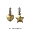 Brincos de argola 40gc Love Heart Star punk punk exagerado simples micro incrustante zircão para mulheres