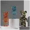 Jeux de nouveauté Jeux de nouveauté 26 cm placage Bearbricklys 400% Statue Violence Ours Scpture Figure Ornements Décoration de bureau Bibliothèque Liv Dhsfw