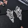 Creolen echte echte Juwelen Netz rot japanische und koreanische 925 Silbernadel Schmetterlingsflügel weibliche Mode Personalit