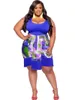 Casual Jurken Zomer Mouwloos Afdrukken Vrouwen Big Size Ronde Kraag Mode Kwastje Patchwork Sexy Lady Bodycon Jurk Voor Feest