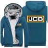 Men's Jackets 2023Midnite Star Excavator Jcb Men Winter Thick Warm Zipper Hoodies Coat Sportwear Male Streetwear Hood Sweatshirts Tops