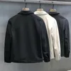 Chaquetas para hombres Gmiixder Primavera Otoño Chaqueta de solapa Masculino Sólido Botón suelto Hasta Casual Blazer Estilo coreano Moda Versátil Camisa empalmada Abrigo