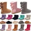 bottes de créateurs Australie pantoufles Tasman Tazz femmes plate-forme hiver bottillons fille classique botte de neige cheville courte arc mini fourrure châtaigne noire chaussures noeud papillon botte uggs