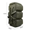 Duffel Bags 90l grote capaciteit Men S Travel Canvas Militaire Tactische rugzak Waterdichte Wandel Camping Rucksack XA216K 230407