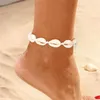 Anklets Tobilo Bohemia Naturalna skorupa dla kobiet letnia plaża Bosowa bransoletka kostka na nogi Chian Foot Biżuter Prezenty