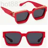 Sunglasses Designer New Colors Arrived in China Red Frame Black Lens Millionaire Square Top High Quality Glasses Z1165w with Box 5PHN