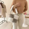 Shoulder Bags Women Tote Bag Large Capacity Fur andbag Contrast Zipper Autumn Winter Soulder Bag For Wome andbagcatlin_fashion_bags