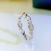 Eternity Lab Diamond Ring 100% Real 925 스털링 실버 파티 웨딩 밴드 rings 여성 신부 약속 보석 선물