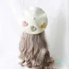 Berets Original Fresh Joker Soft Wool's Younger Sister Lolita Love Baked Wheat Cake Hat Beret Painter