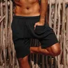 Pantaloncini da uomo vestibilità ampia da uomo al ginocchio da spiaggia con elastico in vita tasche con coulisse sport casual per l'estate