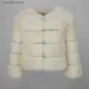 Women's Fur Fausse Fourrure 2023 nouvelle marque de luxe veste d'hiver femmes manteau en fausse fourrure élégant épais chaud vêtements d'extérieur Streetwear fausse fourrure de lapin mode T231107