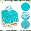 Decorazioni natalizie Scatole regalo 3D Simpatico regalo di Natale Bomboniera di carta Dolcetti di caramelle Sacchetti da dessert Contenitori di biscotti per dare Drop Del Otcxe