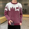 Herrenpullover Weihnachtspullover Herren Gestrickter Hirschpullover Herrenpullover Koreanische Kleidung Slim Tops Herrenpullover Winterpullover Herren 231107