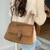 Shoulder Bags Handbags Retro Suede Women's Shoulder Bag Portable Simple Ladies Large Tote Messenger Bags Purse Female Handbagsblieberryeyes