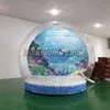 Globo di neve gonfiabile di Natale a misura d'uomo 2M, 3M, 4M per la tenda a cupola per cabina fotografica pubblicitaria con decorazioni per display