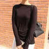 Women's T Shirts Sexy Shirt Women T-Shirt Casual Korean Style Thin Super Comfortable Long Sleeved Top See Through