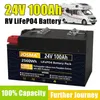 Batterie LiFePO4 24V 100A 200Ah 300Ah 25.6V 2560Wh 5000 Cycles profonds pour le stockage d'énergie domestique du système solaire RV