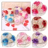 Decorative Flowers Y5LE 6Pcs Scented Rose Flower Bathing Body Soap Wedding Party Decor With Box