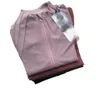 Designer Als merk Losse Fitness Yoga Jas Gym Kleding Dames Capuchon Rits Vest Lange Mouw Sport Trui zachte high-end mode