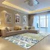 Tapijten Noordelijke geometrische woonkamer tapijt Eenvoudig modern bedstaf Vloeg Mat Larget rechthoekig polypropyleen slaapkamer tapijt