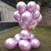 Другие мероприятия поставляют 50100pcs Металлические латексные воздушные шарики 51012 дюйма золота серебряных хромированных хромированных декораций Ballon Globos день рождения 230406