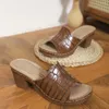 Модельные туфли, летние женские сандалии на высоком каблуке 2024, модные римские сандалии на массивном каблуке, размер 36-43