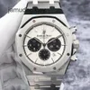 AP Swiss Luxury Wrist Watches Royal Oakシリーズ26331st Silver White Panda Plate Steel Band Men's Watch Automatic 41mm 26331 Complete Set 2021 PT8O