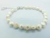 Strand 1PCS 8-9MMAAA Bracelets de perles blanches baroques naturelles Bracelet réglable pour femmes filles cadeaux les plus classiques 7.5 "