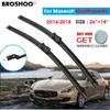 Windshield Wipers Car Wiper Blade For Maserati Quattroporte 26"+18" 2014-2018 Windscreen Windshield Wipers Blade Window Wash Fit Push Button Arm Q231109