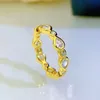 Eternity Lab Diamond Ring 100% Реал 925 Серебряные серебряные обручальные кольца для женщин для женских свадебных украшений