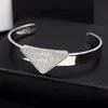 2023 Modemerk Pd Klassieke Driehoek Diamant Open Paar Gouden Designer Prad Armband Sieraden Louiselies Vittonlies Armband