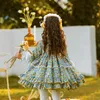 Girl's Dresses Autumn Baby Clothing Spanish Vintage Lolita Prom Dress Bow Print Birthday Party Christmas Easter Princess Dress A1908 230407