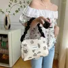 Sacs de rangement français rétro sous les bras sac à bandoulière dames fourre-tout shopping fleur broderie accessoires de voyage