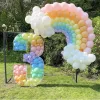 Guirlande de ballons arc-en-ciel bohème, 137 pièces, Kit en arc, ballons Macaron Pastel, décorations de mariage, de fête d'anniversaire, de fête prénatale pour enfants filles