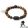 8mm Tiger Eye Beaded Bracelet Lucky Signs Of The Zodiac Totem Chakras Bracelet For Men And Women