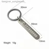 Nyckelringar Lanyards Anpassade telefonnummer Keychains Söt ihåliga djur Personlig titan Bar Keyring Laser Gravering Namnbil Key Chain Giftl231107