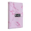 Password Lock Code Notebook School Office Stationery Paper Vintage Leather Marbling Diary Journal With Combination