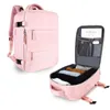 Backpack Pink Travel Women Airplano de grande capacidade Multifunção Multifunção Bagagem leve à prova d'água Bolsa de carregamento esportiva