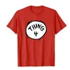 Женская футболка Thing 1 Thing 2 красная футболка для печати для мужчин и женских шриппов спортивной модной одежды 230406