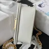 10a designer väskor gamla metallhandtag totes toppkvalitet crossbody litchi cowhide foder fårskinn kvinnor klaff handväska med låda