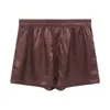 Caleçon 1/2 pièces hommes brillant Satin boxeurs Homewear culotte plage bas pyjamas mince Sexy slips Shorts vêtements de nuit salon pantalon